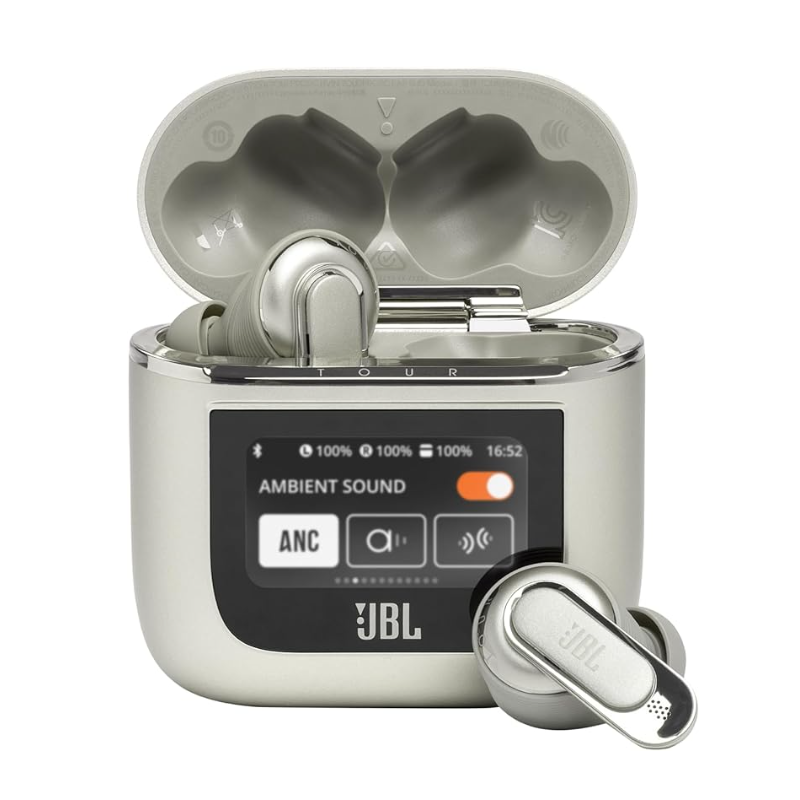 JBL Tour Pro 2 True Wireless Noise Cancelling Earbuds, Smart Case, Smart Ambient, 6-Mic Technology, Immersive Legendary Sound, Sound Amplification, Bluetooth 5.3, LE Audio - Champagne, JBLTOURPRO2CPG